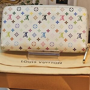 Louis Vuitton Takashi Murakami Monogram Multicolor Zip-around Wallet